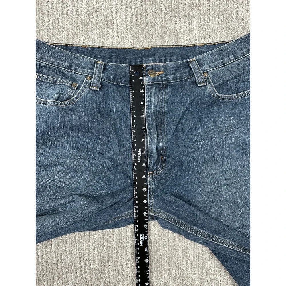 Carhartt Jeans Mens 38x32 Blue Medium Wash Relaxed Fit Straight Denim Pants